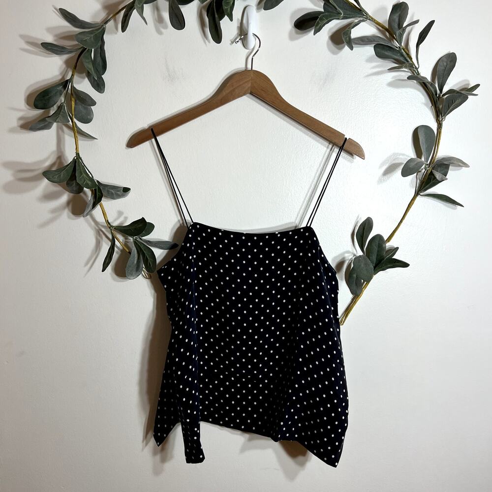 Everlane Dark Blue Polka Dot Tank LAST CALL